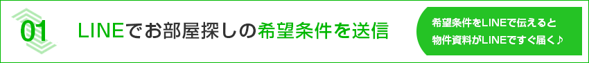 LINEでお部屋探しの希望条件を送信