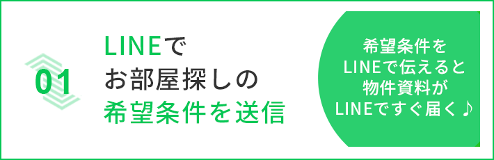 LINEでお部屋探しの希望条件を送信